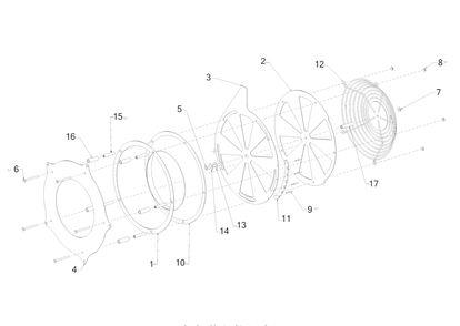 Blower Diagram and Parts List for CB2900 (24AE687F010)(2018) Cub Cadet Sprayer